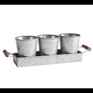 Pottery Barn Galvanized Condiment Server